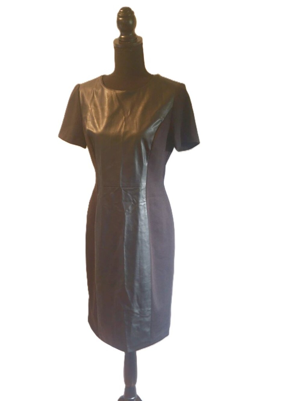 Cato Faux Leather Panel Sheath Dress Size 10